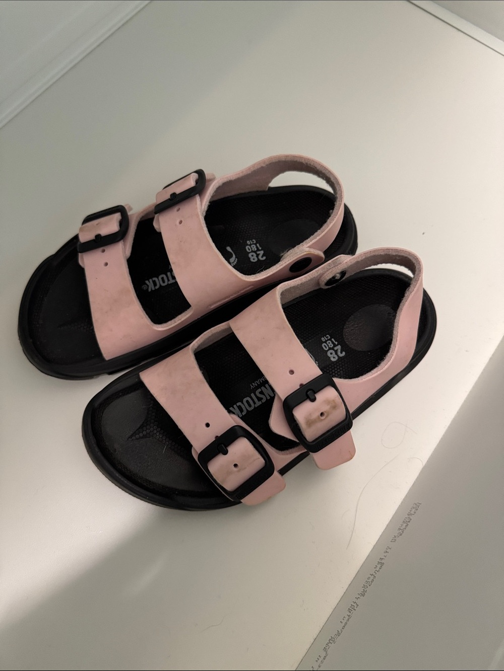 Birkenstock Kids Light Pink Double Strap Sandals